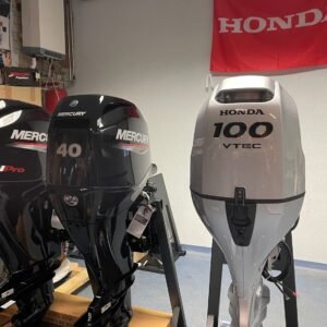 Honda 100hp Outboard For Sale | Remote Mechanical, Electric Start, 25″ Shaft | BF100A1XRT