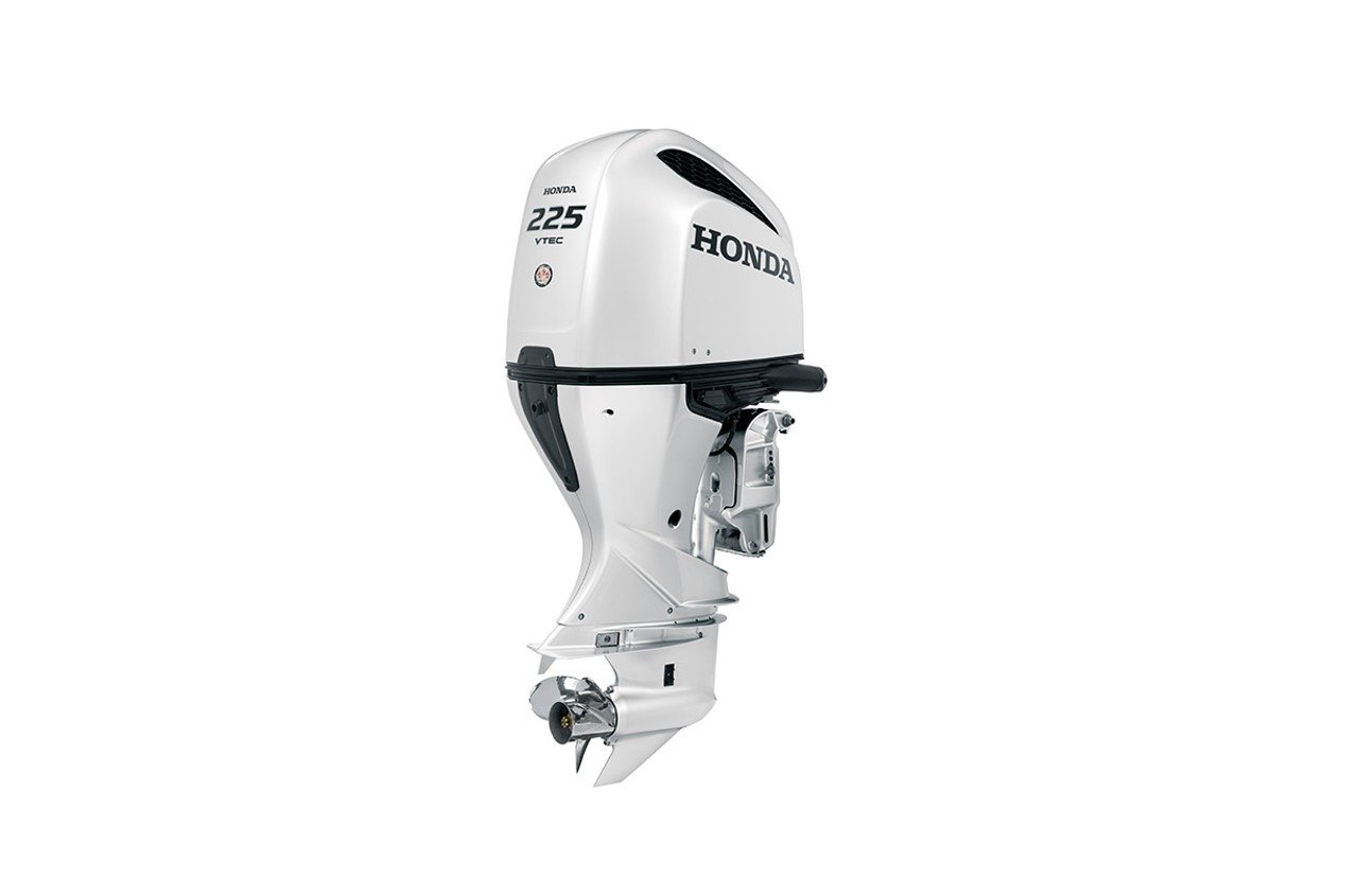 Buy 225hp White Honda Outboard | Intelligent Shift and Throttle, Electric Start, 25" Shaft | BF225DXDA