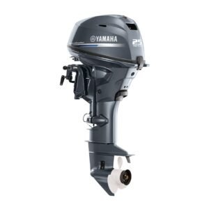 Yamaha 25hp Outboard Motor | Remote Mechanical, Electric & Manual Start, 20″ Shaft | F25LWC