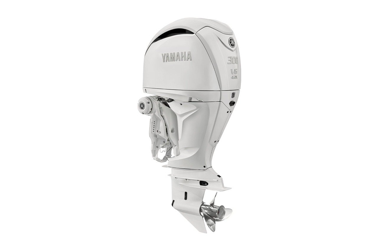 Yamaha 300hp White DEC Outboard | Digital Electronic Controls, 35" Shaft, Counter Rotation | LF300ESB2