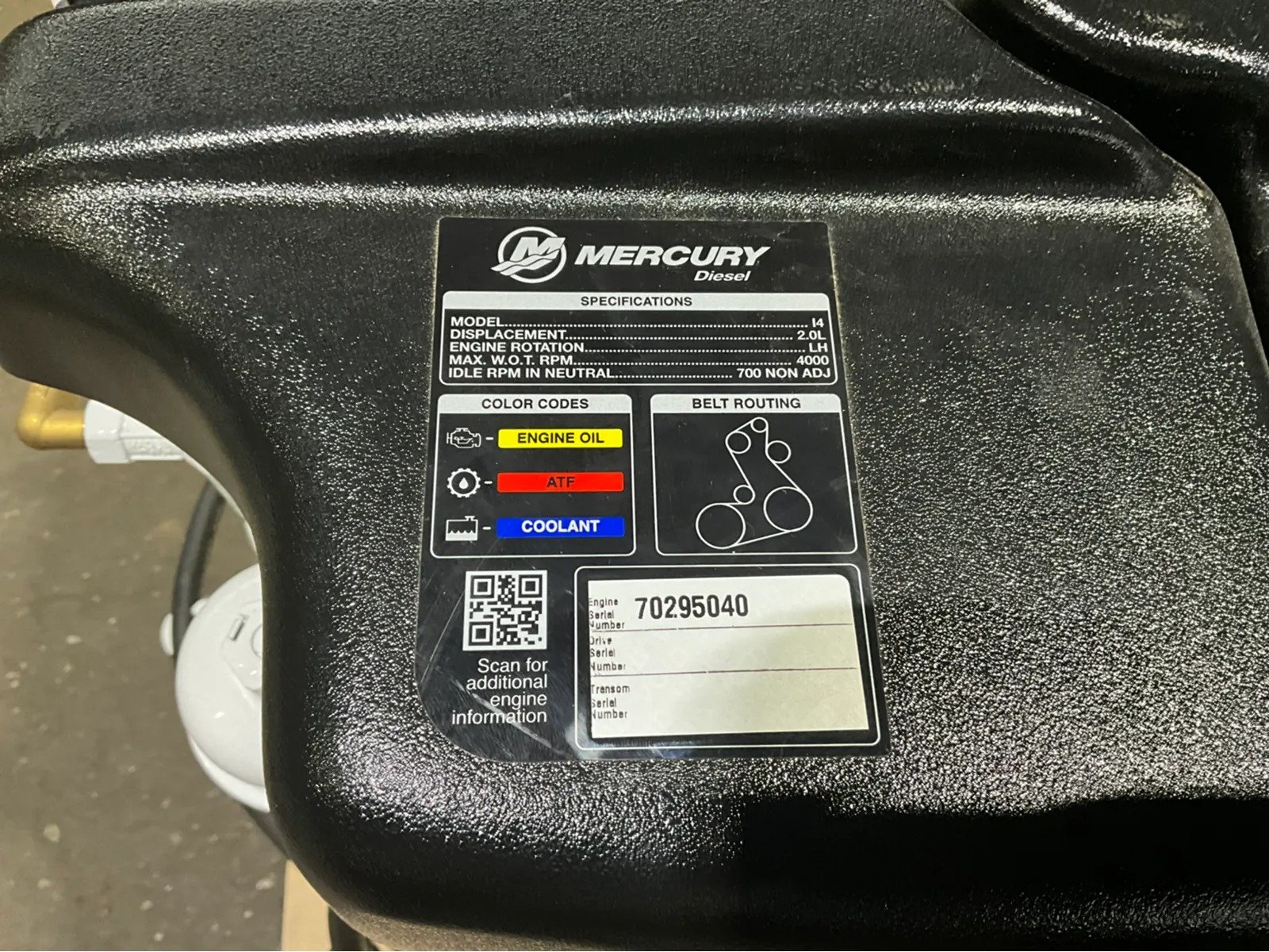 Mercury 115HP 2.0L diesel inboard Engine - Image 6